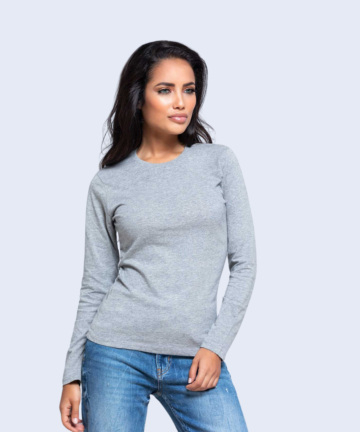 Koszulka damska z długim rękawem basic