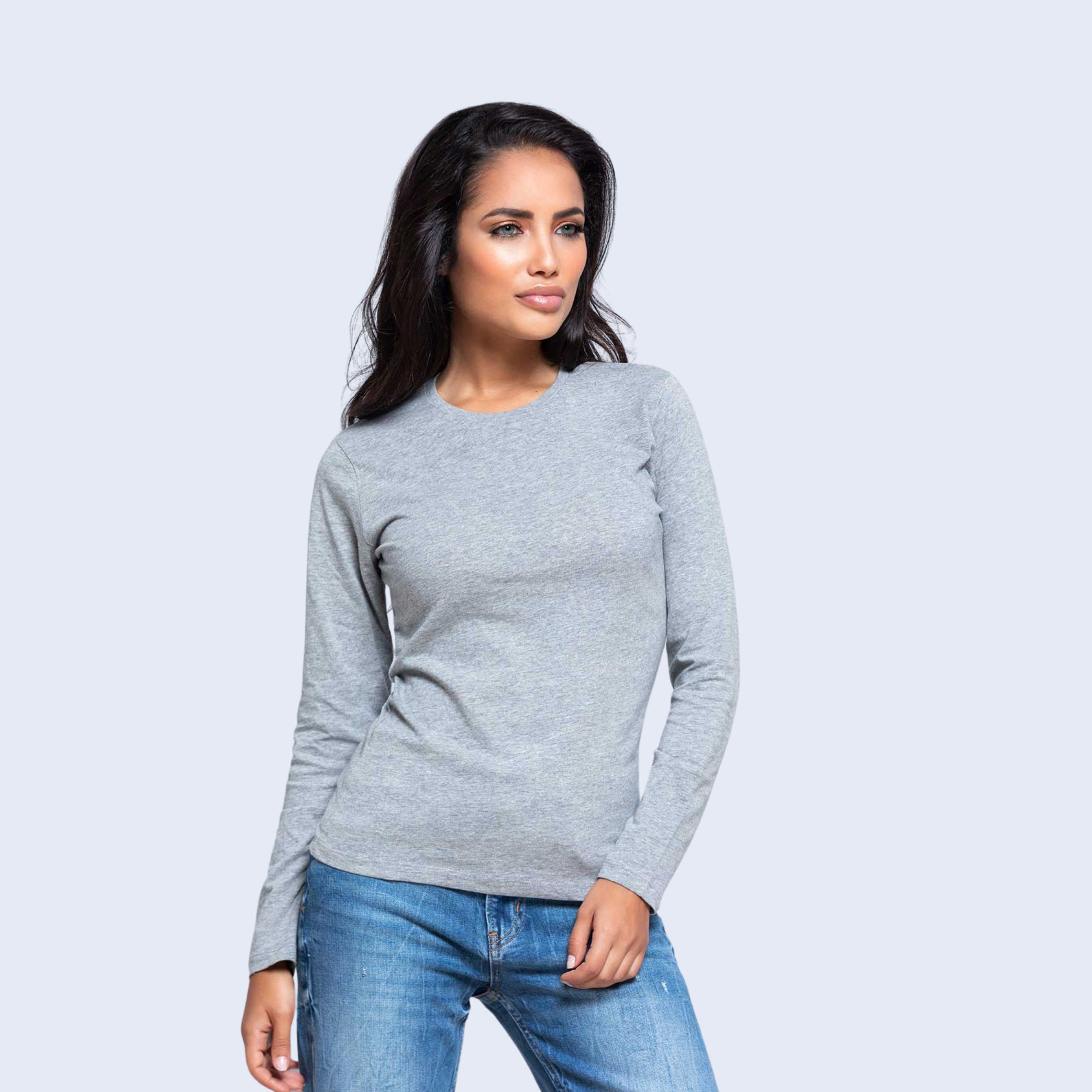 Koszulka damska z długim rękawem basic